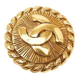 Vintage Chanel Coco Mark Earrings, Gold Plated, Women's, CHANEL Single Earring